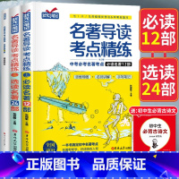 全套3册[12部+24部+考点手册]赠3本知识手册 初中通用 [正版]名著导读考点精练初中生必读名著导读与考点初中七八九