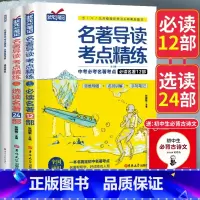 全套3册[12部+24部+考点手册]赠3本知识手册 初中通用 [正版]名著导读考点精练初中生必读名著导读与考点初中七八九