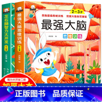 [2-3岁/全2册]最强大脑+智力大开发 [正版]全脑开发思维训练儿童左右脑智力大开发2-3岁早教书罗辑思维训练启蒙认知