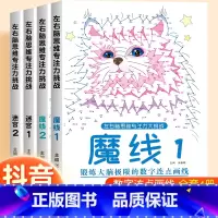 魔线+迷宫 全四册 [正版]抖音同款魔线专注力训练迷宫大挑战儿童全脑左右脑开发思维训练益智游戏书小学生6-7-8-10岁