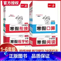 [5本]语数衔接+阅读+口算+字帖 小学一年级 [正版]2025春寒假阅读口算练字帖一二三四五六年级寒假衔接语文数学英语