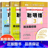 [正版]聪明格初级篇 全套3册 加法乘法四则运算 5-8岁儿童思维训练工具书 益智游戏肯肯数独 小学数学速算趣味练习册