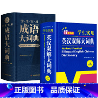 [2本大开本]英汉双解+成语大词典 [正版]初中高中小学生实用英汉双解大词典 大开双色版 牛津英语词典字典四六级大中小学