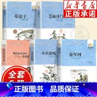 [全5册]五六年级阅读课外书 [正版]全套5册 小兵张嘎芝麻开门我们的母亲叫中国草房子童年河百年百部中国儿童文学经典书系