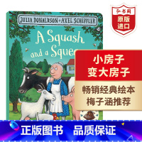 [正版]小房子变大房子英文原版 A Squash and a Squeeze朱莉娅唐纳森英语启蒙纸板书 搭小猴子找妈妈