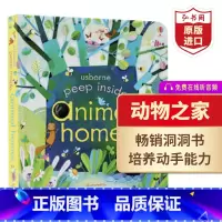 [正版]动物之家 英文原版 Peep Inside Animal Homes Usborne 动物家园 偷偷看里面系列