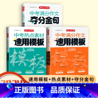 3本❤️中考满分作文+热点素材 初中通用 [正版]2025 中考满分作文初中满分作文2024年人教版七八九年级语文作文书