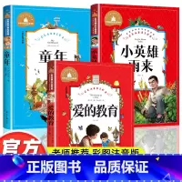 童年 爱的教育 小英雄雨来[全套3册] [正版]全套3本爱的教育小英雄雨来童年书注音版高尔基小学生课外书快乐读书吧上册原