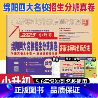 小学升初中 [正版]2025新版绵阳四大名校招生分班真卷数学小升初真题卷2024年绵阳市重点八大名校入学招生考试真题详解