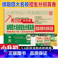 小学六年级 [正版]2025新版绵阳四大名校招生分班真卷语文小升初真题卷2024年绵阳市重点八大名校入学分班考试真题详解