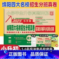 小学六年级 [正版]2025新版绵阳四大名校招生分班真卷语文小升初真题卷2024年绵阳市重点八大名校入学分班考试真题详解