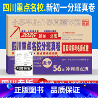 [正版]2024四川重点名校分班真卷数学2025新初一分班56套冲刺重点班小升初十大名校成都绵阳小学毕业升学考试试卷模
