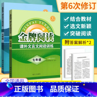 2本更划算❣️:七年级 [课外文言文+现代文]第六版 初中通用 [正版]金牌阅读七年级八九年级初中课外现代文阅读训练全一