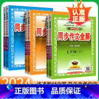 同步作文全解 九年级/初中三年级 [正版]同步作文全解七年级上册八九年级下册人教版RJ全析作文素材满初中分教辅工具书练习