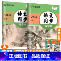 [八年级] 上册+下册 [正版]2024七年级上册语文字帖初中生练字帖七八九年级下册同步人教版衡水体英语字帖鞋子课课练正