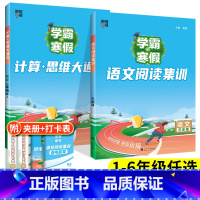 语数2本[阅读+计算+思维题大通关]人教版 小学一年级 [正版]2025春学霸的寒假衔接作业一二三四五六年级上下册全套人
