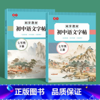 七年级上册+下册 [正版]七八九年级语文同步字帖上册下册人教版练字帖初中生正楷硬笔书法字帖男女生行楷书钢笔临摹练习字帖偏