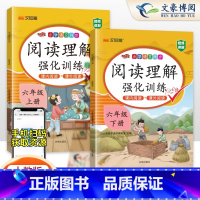 [2本]阅读理解+同步作文 六年级下 [正版]2025新阅读理解强化训练六年级上册下册人教版看图写话练字帖同步作文看拼音