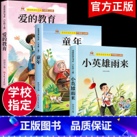 [全3册]六年级上册必读 送考点 [正版]全套3册 快乐读书吧六年级上册童年爱的教育和小英雄雨来6上必读的课外书老师经典