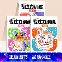 [全3册]专注力训练 [正版]抖音同款魔线数字连线专注力训练儿童左右脑开发魔色迷宫思维训练书幼儿园初中高难度小学生益智游