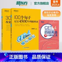[正版]新东方旗舰300个句子攻克大学英语四级+100个句子记完4500个四级单词+大纲词汇表 难点突破考点归纳句型核