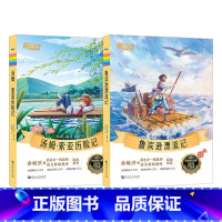 鲁滨逊漂流记+汤姆索亚历险记 [正版]鲁滨逊漂流记+汤姆索亚历险记小学课外阅读读物世界名著外国小说故事文学2册大语文名著