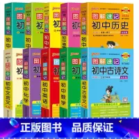 初中全套10本(语数英物化生政史地) 初中通用 [正版]2024版图解速记初中人教版文言古诗文语文数学英语物理化学生物历