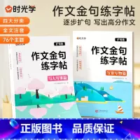 作文金句练字帖(2册) 小学通用 [正版]时光学作文金句练字帖3-6年级满分作文练字帖小学生字帖三年级四五六年级上下册语