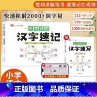 汉字速记+速写 小学通用 [正版]生字开花汉字速记速写 小学生语文1-6年级认识汉字偏旁部首结构思维导图 快速记汉字识字