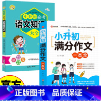 [2册]小升初满分作文+知识点 小学升初中 [正版]小升初满分作文一本全 解析点评小学生知识 小学作文难题名师 解读考