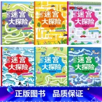 趣味迷宫大探险(全6册) [正版]迷宫大探险儿童智力开发专注力思维逻辑训练走迷宫书3-4-5-6岁8宝宝左右脑全脑开发益