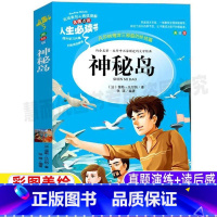 [正版]神秘岛儒勒凡尔纳经典科幻小说原著小学生青少年三四五六年级必读彩图美绘插画课外书名师导读带批注读后感张琪编山东美