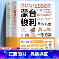 [正版]蒙台梭利早教训练全书方案+游戏全套2册 0-6岁儿童早教全书培养宝宝专注力训练幼儿思维开发书籍蒙特梭利蒙氏家庭
