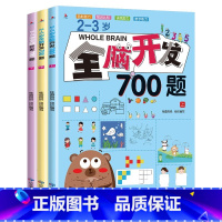 [2-3岁]全脑开发700题全3册 [正版]全脑开发思维训练700题1000题2到3-4周岁5-6岁幼儿思维逻辑训练书儿
