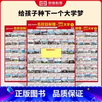名校目标墙贴3张 全国通用 [正版]荣恒名校目标墙贴985/211 全套3张 985 211名校目标墙贴高考目标大学墙贴