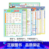 [学霸套装](大号7张) 小学通用 [正版]易蓓小学英语趣味拟音学音标挂图零基础学音标表视频有声挂图48个国际音标小学音