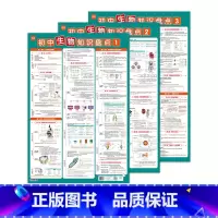 初中生物知识盘点挂图(3张) [正版]初中生物知识盘点挂图知识点汇总海报梳理分类汇总生物实验墙画七八九年级