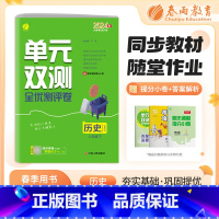历史 八年级下 [正版]2024年春 初中历史单元双测八年级下册人教版 8年级下初二RJ版基础达标训练综合培优期中期末全