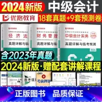 [正版]赠视频课中级会计2024年真题详解与临考预测真题模拟试卷实务经济法财务管理章节练习题库会计师职称东奥轻松过