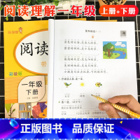 语文阅读理解[上下册共2本] 小学一年级 [正版]一年级阅读理解训练题上册下册人教版全套带拼音小学语文专项课堂笔记同步练