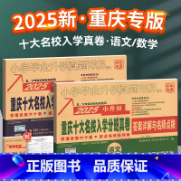 重庆十大名校真卷 语文+数学 [2本] [正版]2025新版重庆小升初真卷十大名校招生入学分班真卷语文数学英语小升初总复