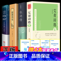 [正版]全套4册艾青诗选水浒传儒林外史简爱原著完整版九年级上下册语文名著青少年版原版无删减初中生9初三课外阅读书籍人教