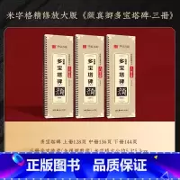 [全文收录]多宝塔3册全套 [正版]精修放大版颜真卿多宝塔碑近距离临摹字卡米字格入门放大版碑帖视频教学技法解说颜体初学者
