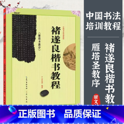 [正版]中国书法培训教程 褚遂良雁塔圣教序楷书教程 毛笔书法字帖临摹学生书法字帖初学者临摹练习字帖书籍 笔画部首结构讲