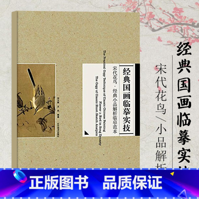 [正版]满2件减2元经典国画临摹实技--宋代花鸟景点小品解析临摹范本工笔花鸟画国画技法附白描稿 辽宁美术画法步骤着色技
