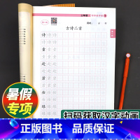 暑假语文练字帖 二升三 [正版]小学二年级语文下册控笔训练字帖人教版二升三暑假作业暑期衔接生字天天练字本儿童练字写字帖小