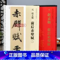 [正版]学海轩 共2本元赵孟頫前后赤壁赋 传世碑帖大字临摹卡 行书毛笔字帖附简体旁注近距离临摹练字卡原碑原帖高清放大版