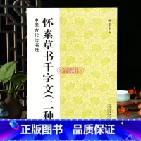 怀素草书千字文二种 [正版]学海轩 怀素草书千字文二种中国古代法书选 历代碑帖毛笔字帖草书书法练字帖书籍软笔碑帖临摹释文