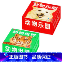[正版]全套2盒动物世界撕不烂认知卡片益智认知撕不烂破婴幼认知幼儿启蒙认知卡有图盒卡视觉大图卡启蒙大卡绘本0-3岁宝宝