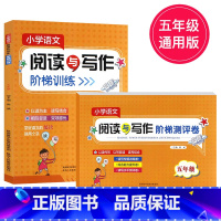 [正版]小学语文阅读与写作阶梯训练+测评卷套装五年级 小学语文5年级课外阅读理解训练通用版上下册专项阅读与写作阶梯练习